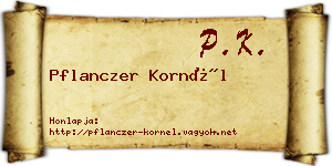 Pflanczer Kornél névjegykártya